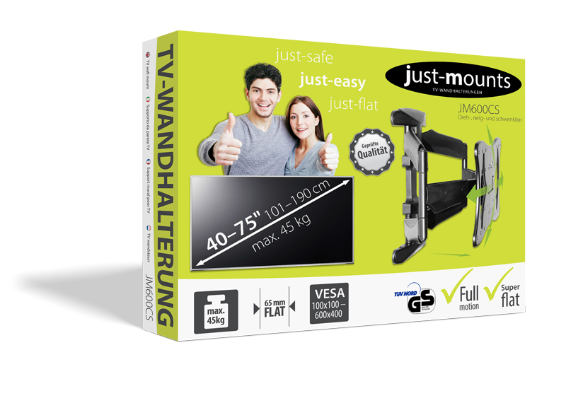 JM600CS kantelbare muurbeugel